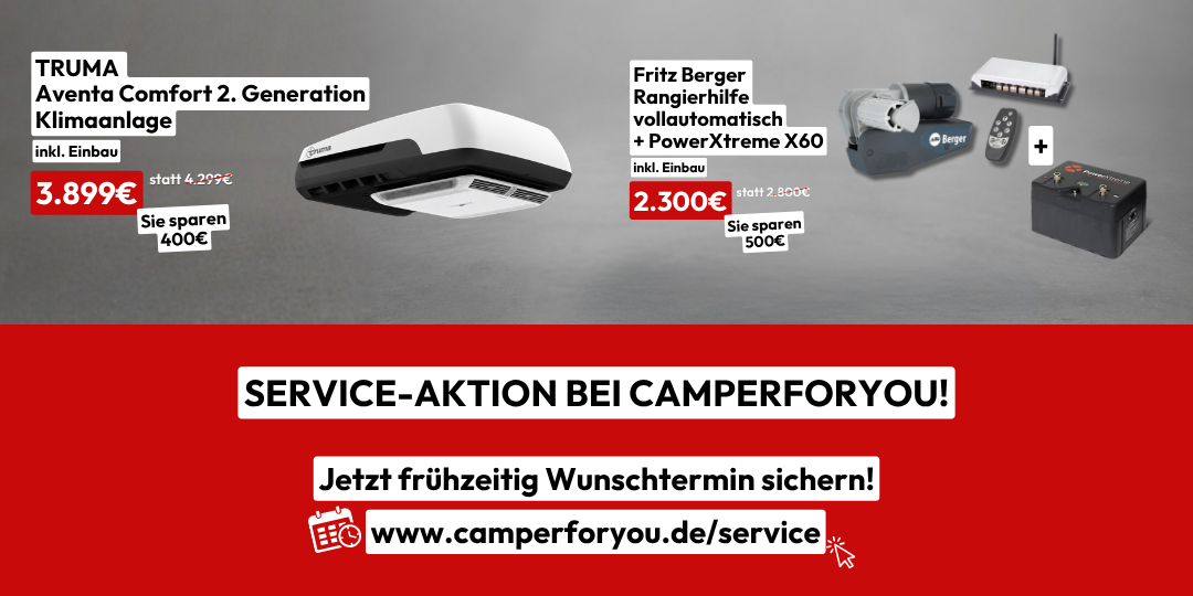 Angebotsbanner Service-Angebot bei Camperforyou